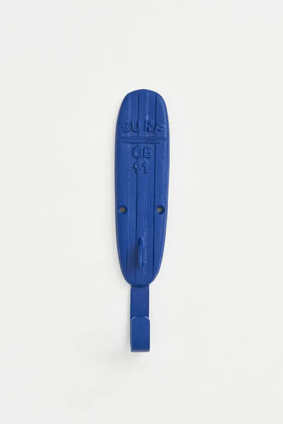 Batela Colgador o perchero con forma de tabla de surf azul