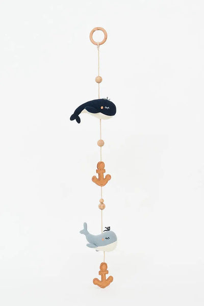Batela Guirnalda Náutica decorativa con Ballenas y Anclas