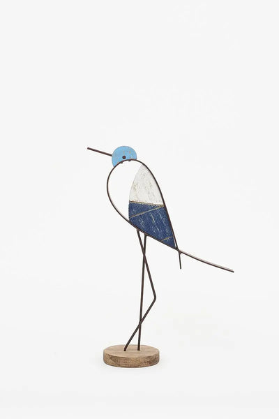 Batela Pájaro decorativo de madera y metal en varios colores