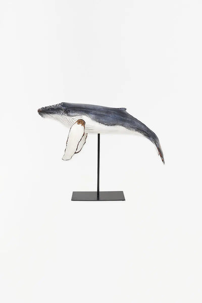 Batela Ballena de resina con base de metal. 46x36 cm - D2282 - Batela