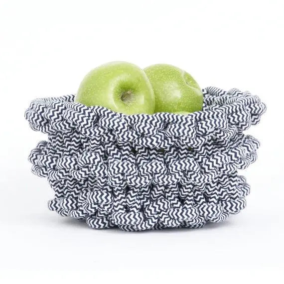 Batela Cesta de cuerda y cuero. Decoración náutica cocina