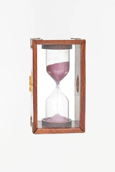 Batela Reloj de arena decorativo hecho de latón y cristal - D681 - Batela