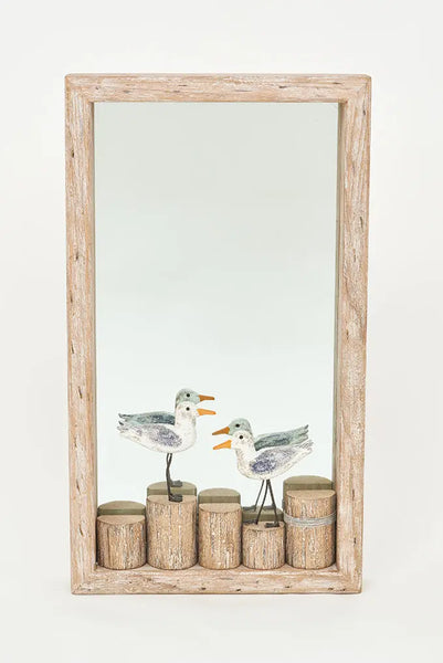 Batela Espejo Rectangular con Pájaros sobre Troncos Belleza en tu Decoración