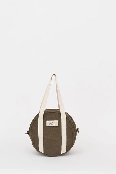 Batela Bolso de Mano Redondo en Algodón: Estilo Circular Único