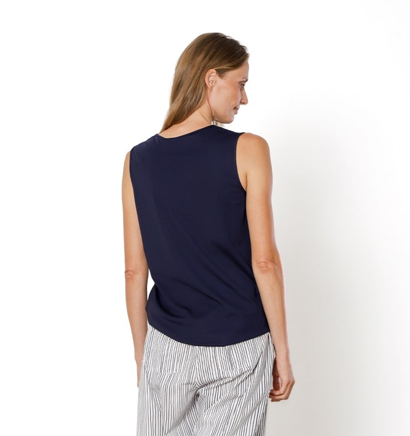 Chie mihara TOP TEKA AZUL MARINO Rebajas top