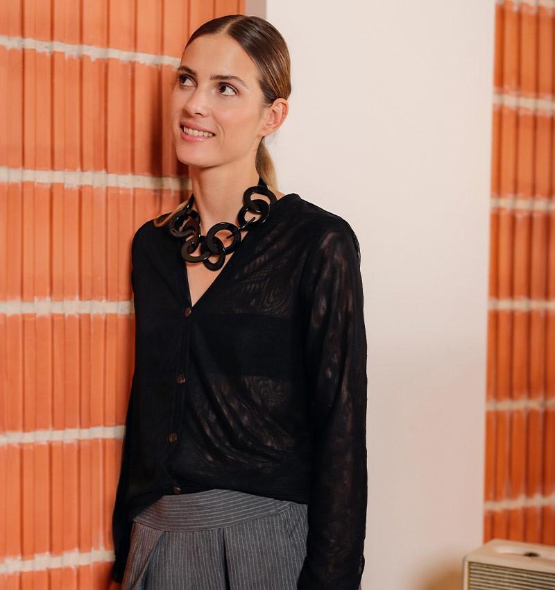 Chie mihara CARDIGAN CHILL NEGRO Rebajas de fin de temporada
