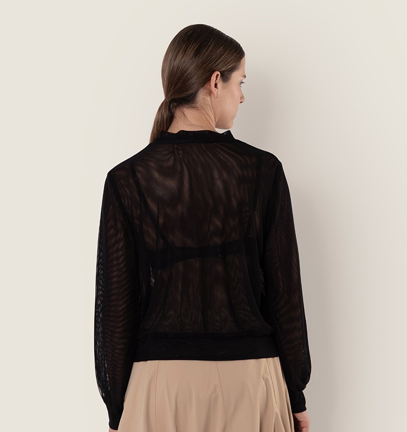 Chie mihara CARDIGAN CHEVI NEGRO Liquidación