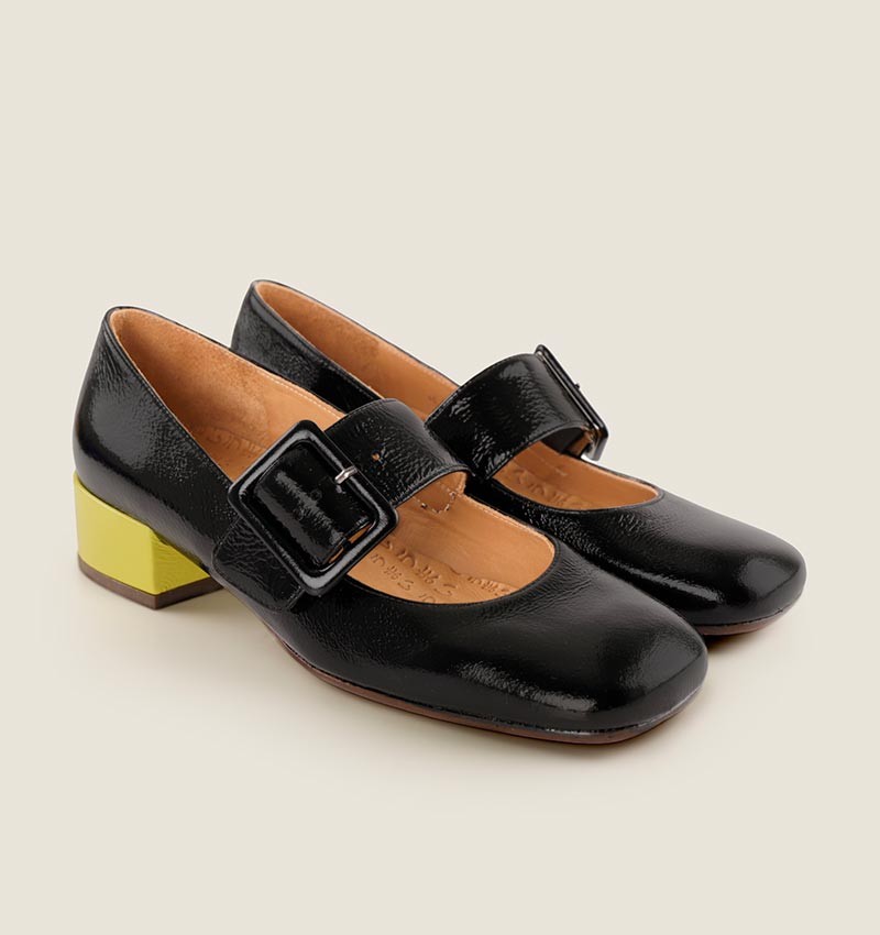 Chie mihara UNARI BLACK LIME Mejor oferta