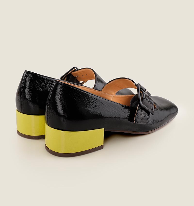 Chie mihara UNARI BLACK LIME Mejor oferta