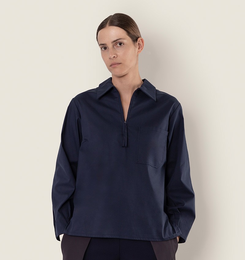 Chie mihara CAMISA BLANCHE AZUL MARINO Descuento por venta flash