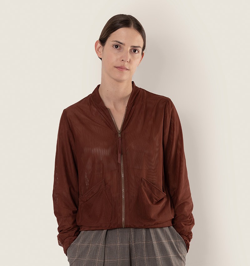 Chie mihara CARDIGAN CHEVI MARRON Ofertas especiales