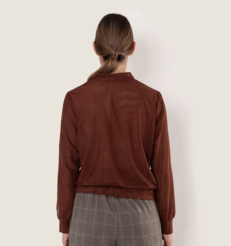 Chie mihara CARDIGAN CHEVI MARRON Ofertas especiales