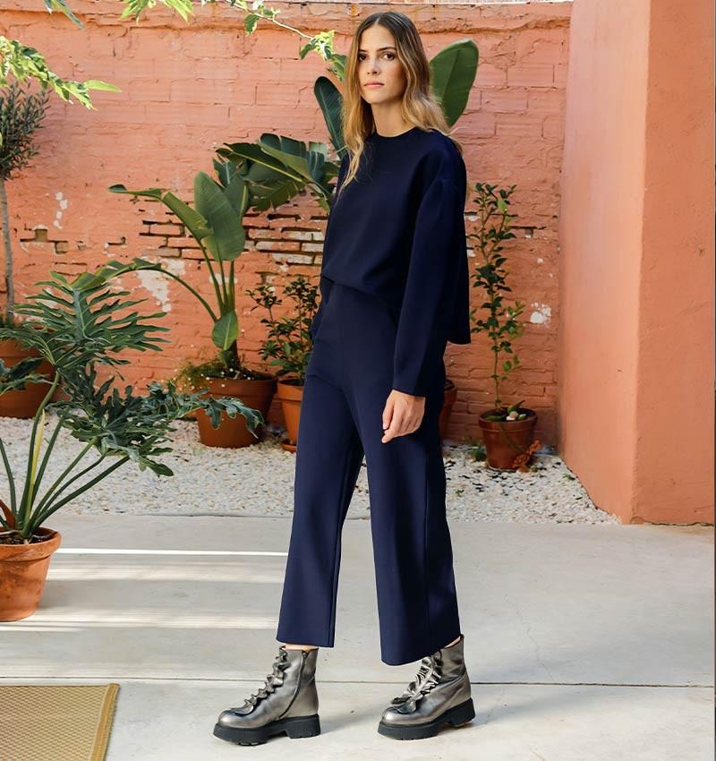 Chie mihara PANTALON PAMINA AZUL MARINO Rebajas de fin de temporada