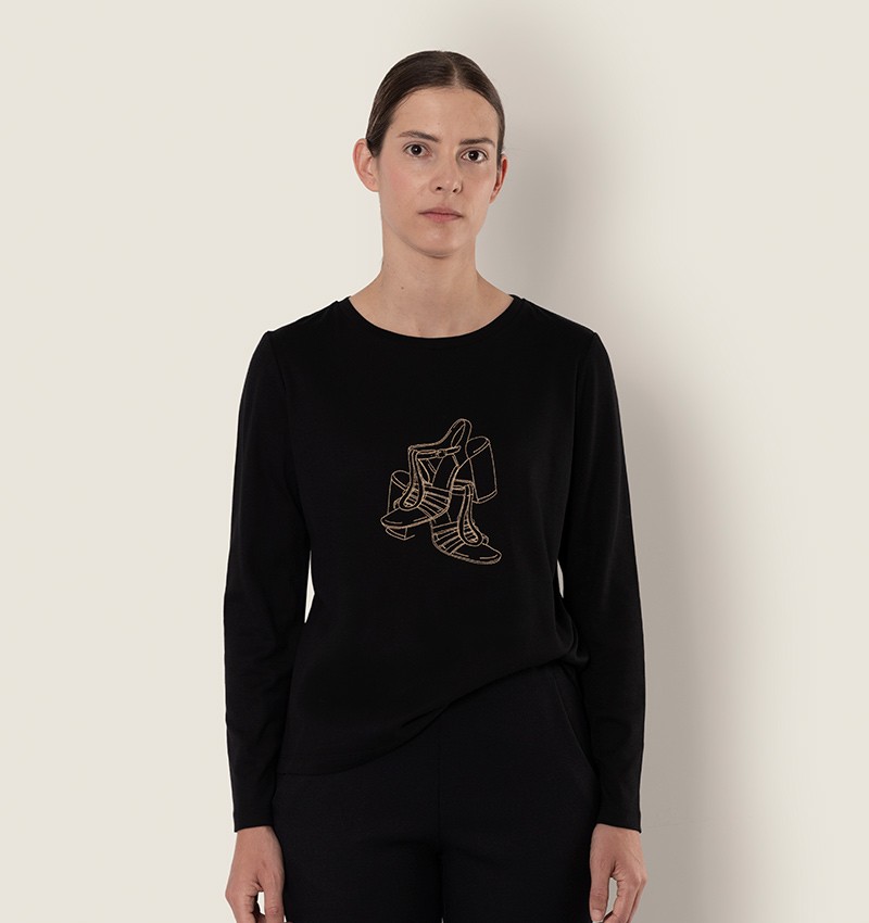 Chie mihara TOP BEHEEL NEGRO Devoluciones gratuitas