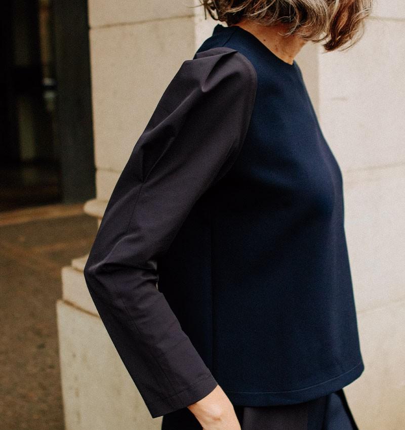 Chie mihara TOP BARLO AZUL MARINO Descuento