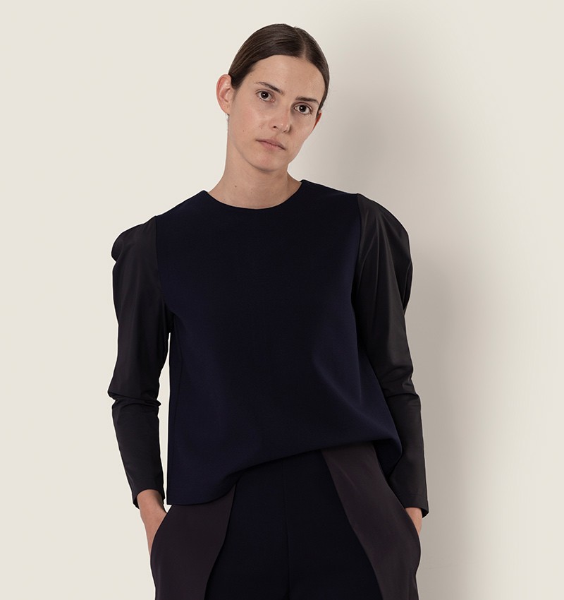 Chie mihara TOP BARLO AZUL MARINO Descuento