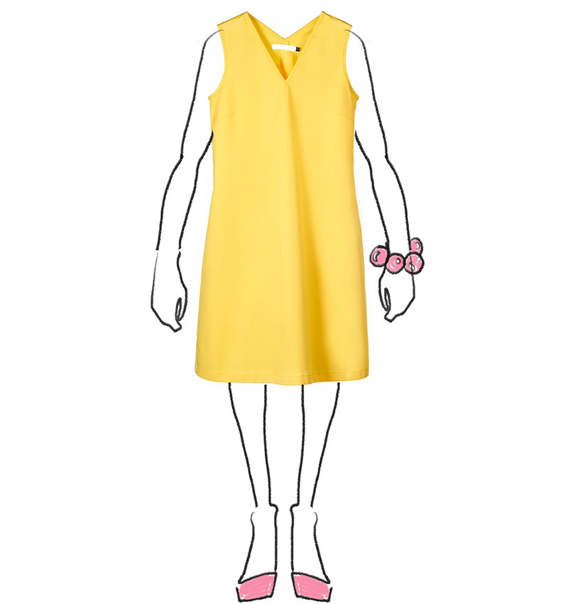 Chie mihara VESTIDO DEMI AMARILLO Envío gratis