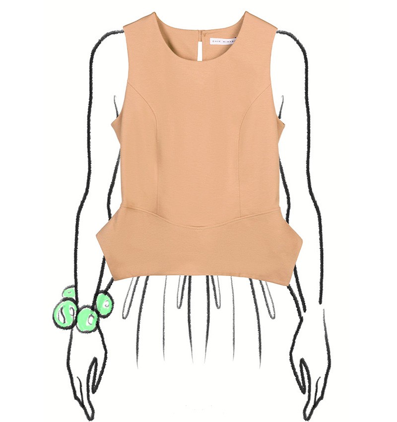 Chie mihara TOP LUCI MARRON Tienda de fábrica