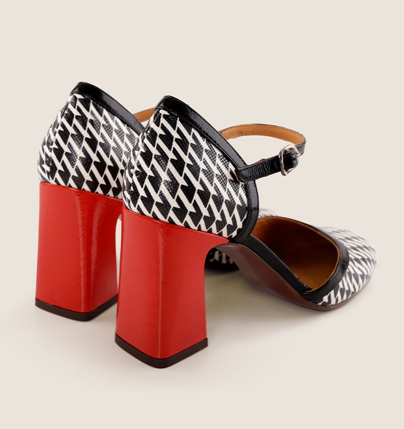 Chie mihara MAISI BLACK & WHITE Venta caliente