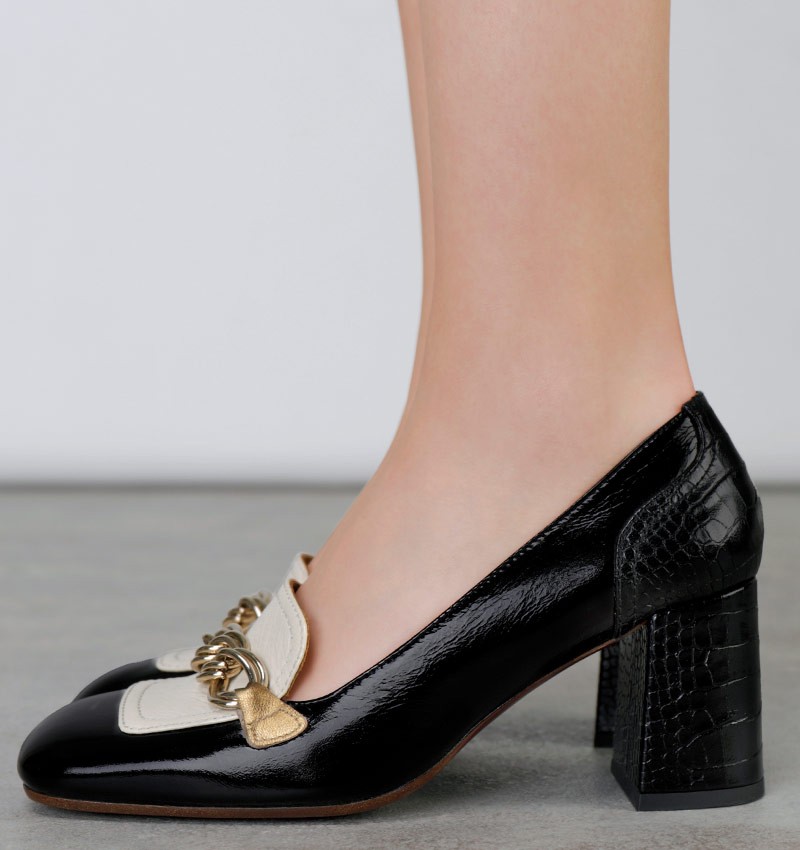 Chie mihara PETREL BLACK & WHITE Grandes descuentos