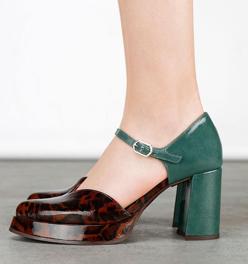 Chie mihara FASI BROWN GREEN Ventas relámpago