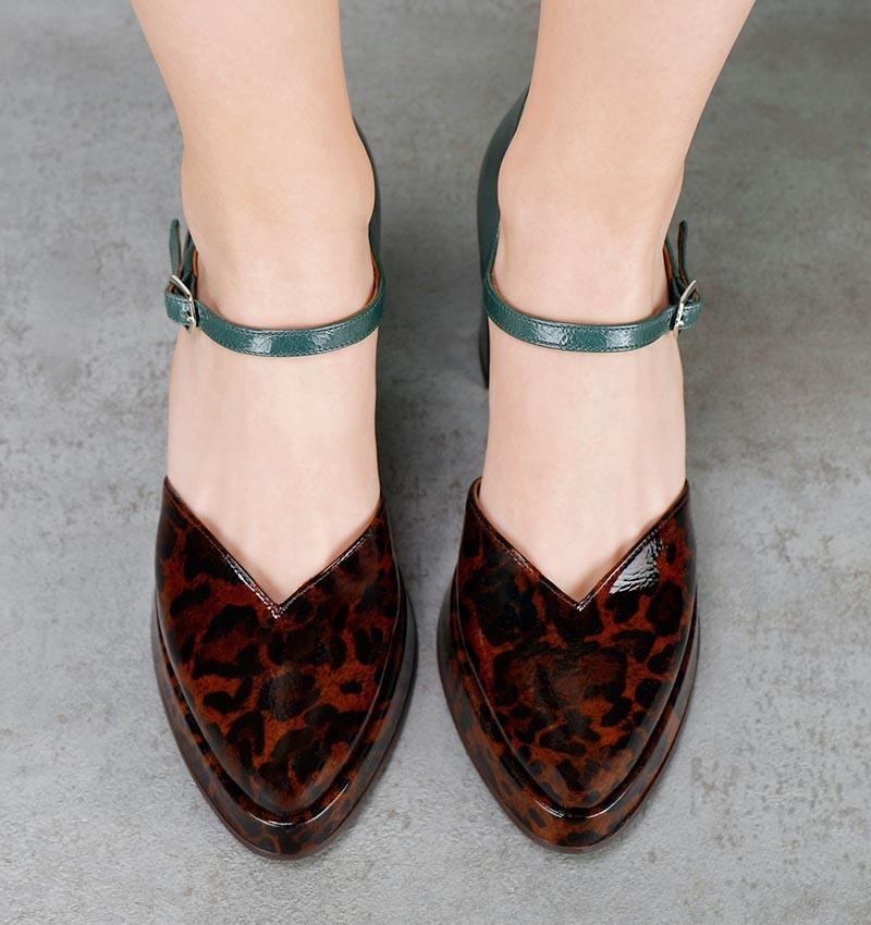 Chie mihara FASI BROWN GREEN Ventas relámpago