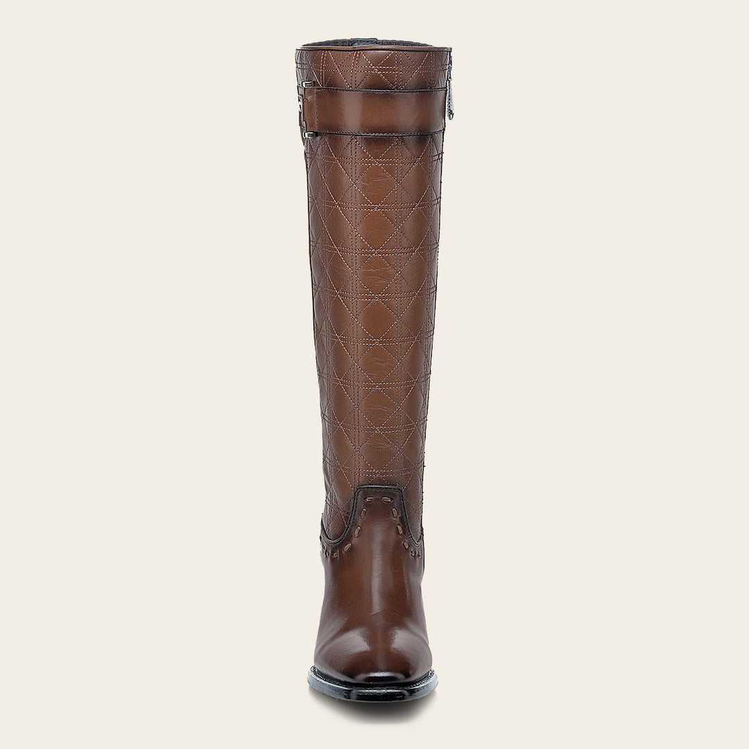 Cuadra Bota casual en piel genuina para dama Tienda de fábrica
