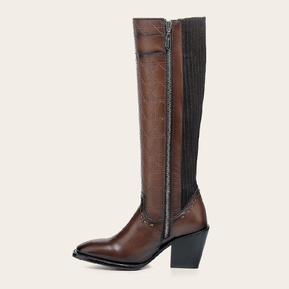 Cuadra Bota casual en piel genuina para dama Tienda de fábrica