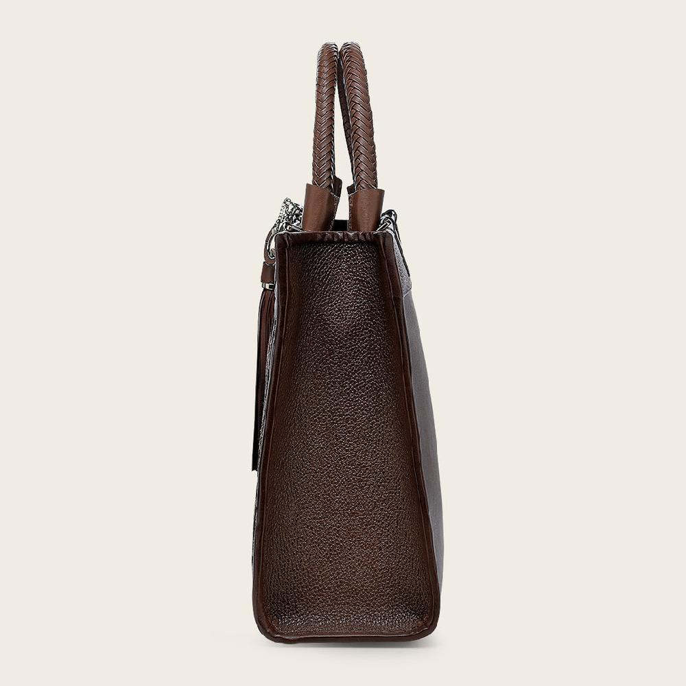 Cuadra Tote en piel genuina para dama Última moda