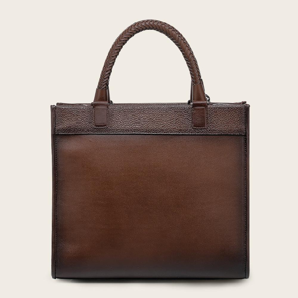 Cuadra Tote en piel genuina para dama Última moda