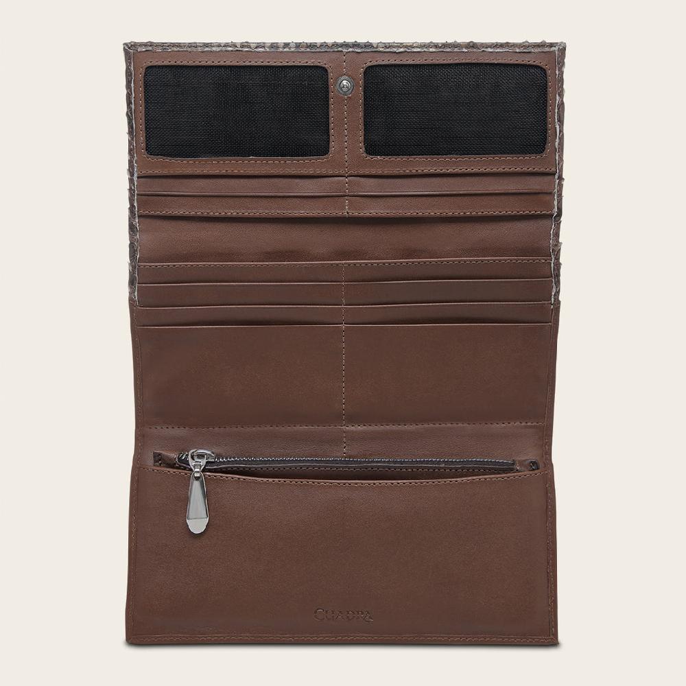 Cuadra Cartera en piel genuina de pitón para dama Outlet online