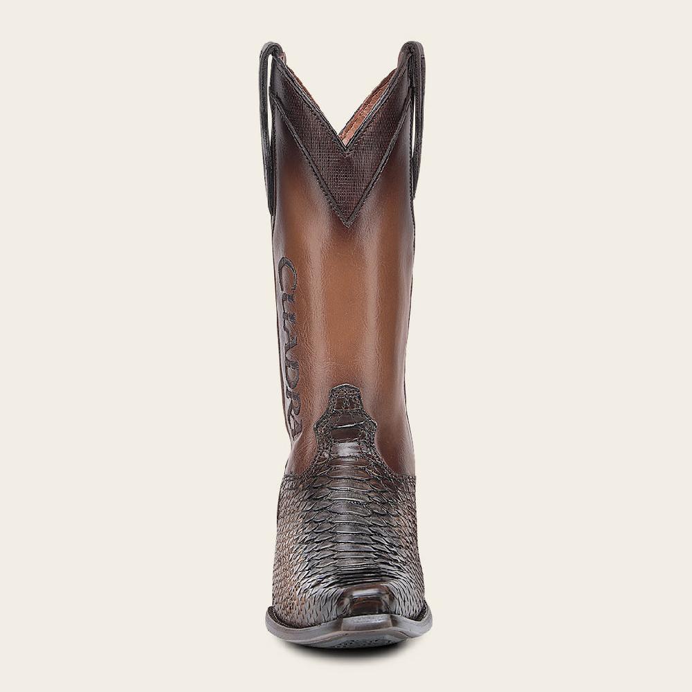 Cuadra Bota tradicional en piel genuina de pitón para caballero En oferta