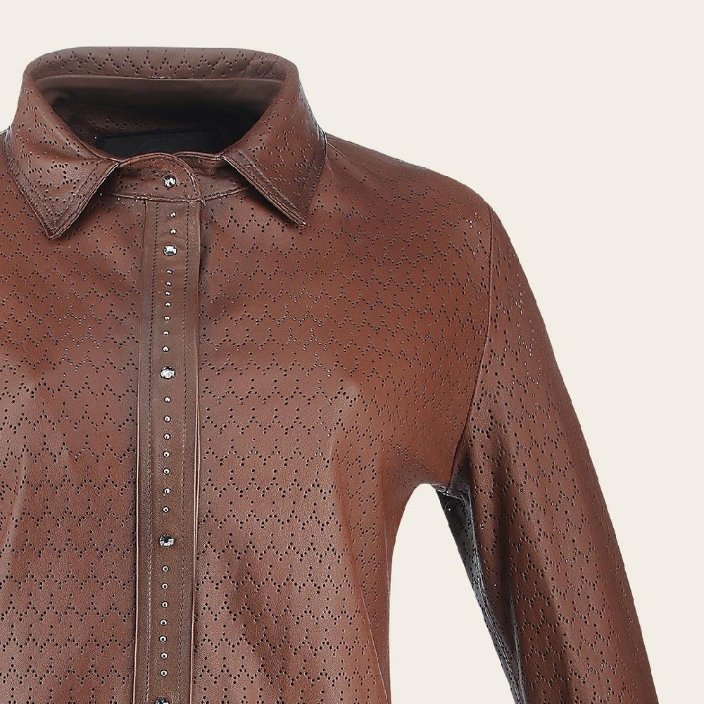 Cuadra Camisola en piel genuina de ovino para dama Últimos 2 días