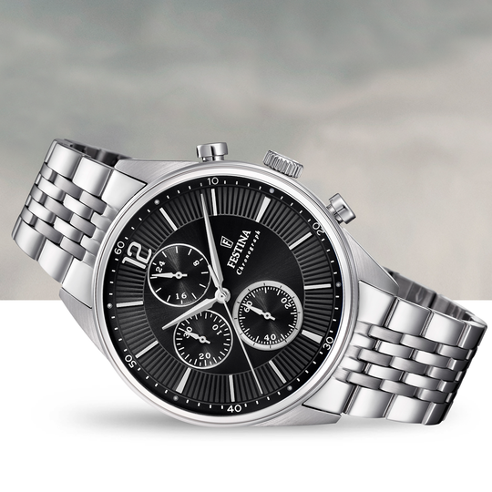 Festina RELOJ DE HOMBRE FESTINA TIMELESS CHRONOGRAPH F20285/4 CON ESFERA NEGRA Descuento por venta flash