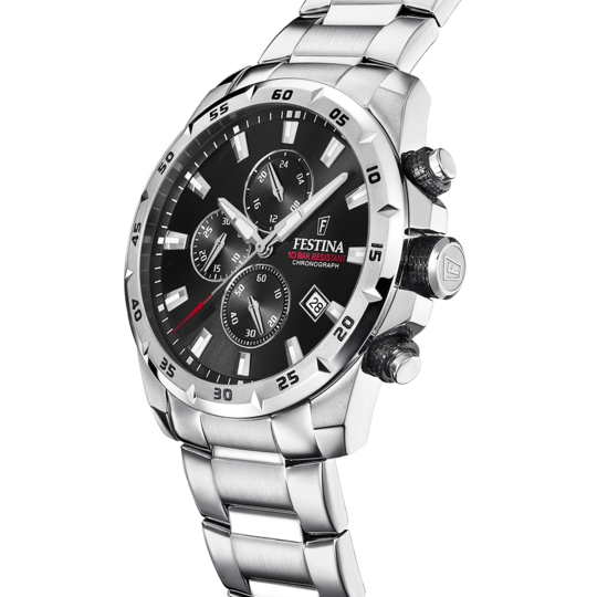 Festina RELOJ FESTINA TIMELESS CHRONOGRAPH F20463/4 NEGRO CORREA DE ACERO HOMBRE Tienda de fábrica