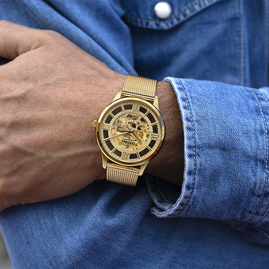 Festina RELOJ DE HOMBRE FESTINA AUTOMATIC SKELETON F20667/1 CON ESFERA DORADA Precio de fábrica