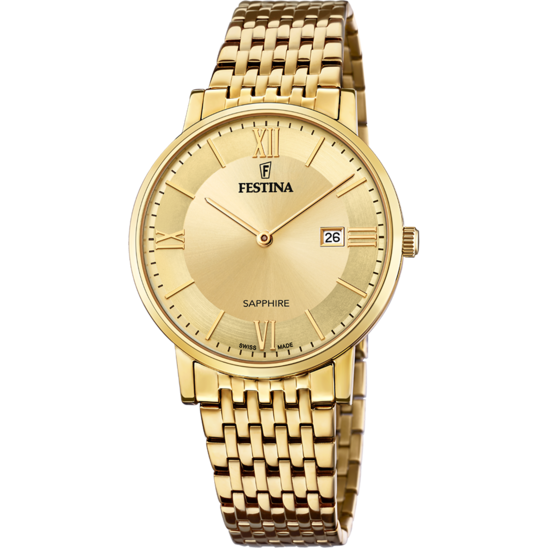 Festina RELOJ DE HOMBRE FESTINA SWISS MADE F20020/2 CON ESFERA DORADA Tienda