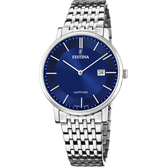 Festina RELOJ DE HOMBRE FESTINA SWISS MADE F20018/2 CON ESFERA AZUL Promoción por tiempo limitado