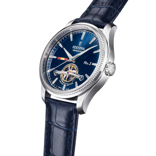 Festina RELOJ FESTINA SWISS MADE F1902/2 AZUL CORREA DE CUERO HOMBRE Descuento