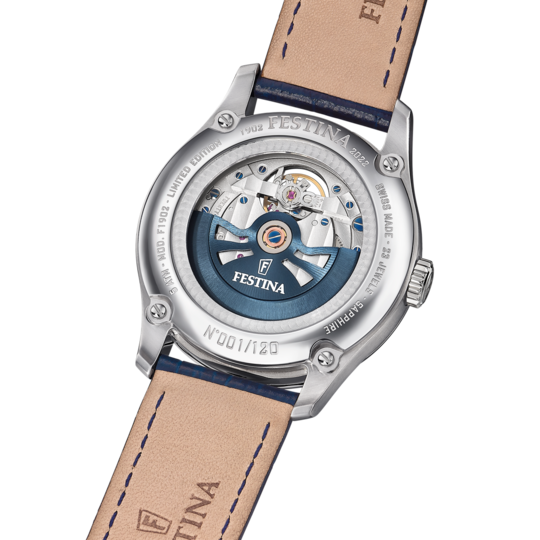Festina RELOJ FESTINA SWISS MADE F1902/2 AZUL CORREA DE CUERO HOMBRE Descuento