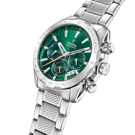 Festina RELOJ FESTINA TIMELESS CHRONOGRAPH F20668/3 VERDE CORREA DE ACERO INOXIDABLE 316L HOMBRE Rebajas top