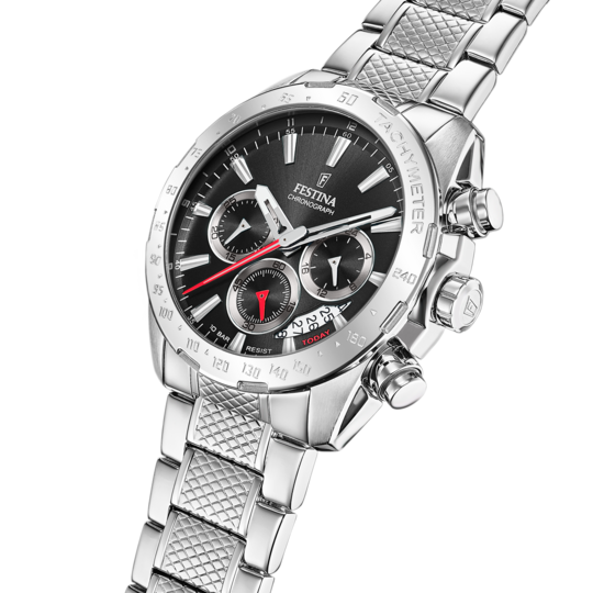 Festina RELOJ FESTINA TIMELESS CHRONOGRAPH F20668/4 NEGRO CORREA DE ACERO INOXIDABLE 316L HOMBRE Envío gratis