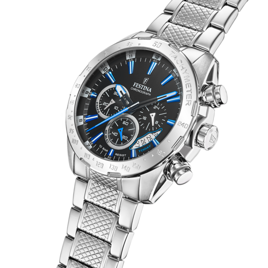 Festina RELOJ FESTINA TIMELESS CHRONOGRAPH F20668/6 NEGRO CORREA DE ACERO INOXIDABLE 316L HOMBRE Envío gratis