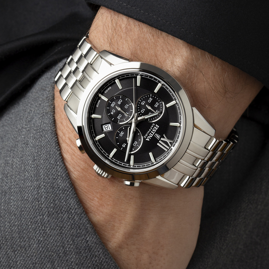 Festina RELOJ FESTINA SWISS MADE CHRONO SWISS MADE F20040/4 NEGRO CORREA DE ACERO INOXIDABLE 316L HOMBRE Precios de Black Friday