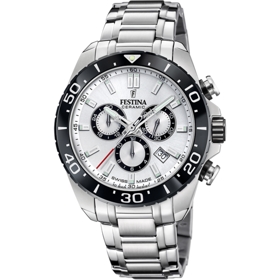 Festina RELOJ FESTINA SWISS MADE CHRONO SWISS MADE F20042/1 BLANCO CORREA DE ACERO INOXIDABLE 316L HOMBRE Última moda