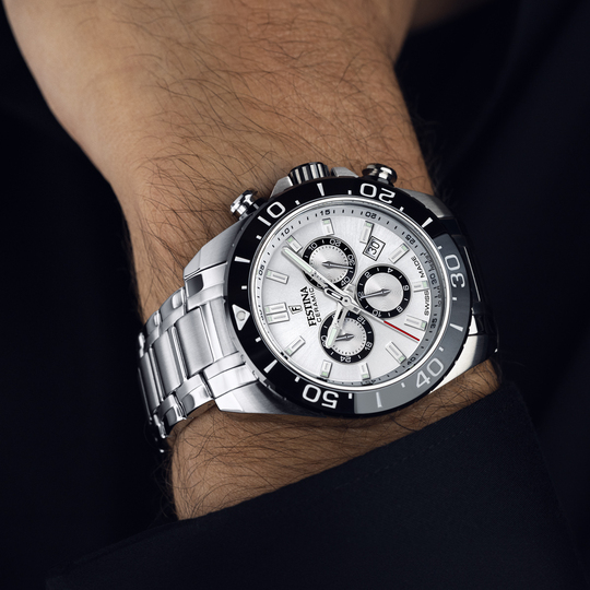 Festina RELOJ FESTINA SWISS MADE CHRONO SWISS MADE F20042/1 BLANCO CORREA DE ACERO INOXIDABLE 316L HOMBRE Última moda
