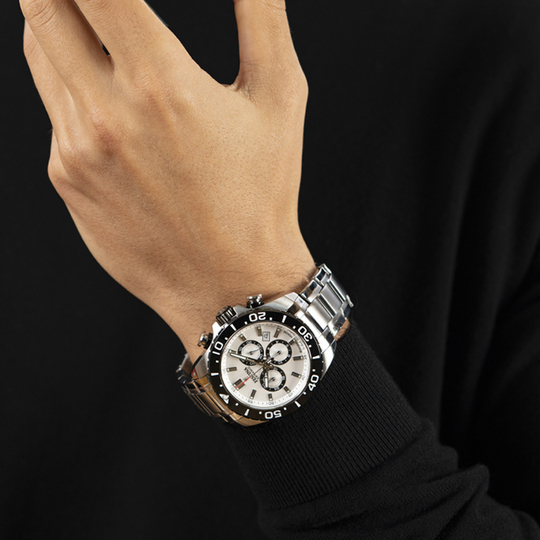 Festina RELOJ FESTINA SWISS MADE CHRONO SWISS MADE F20042/1 BLANCO CORREA DE ACERO INOXIDABLE 316L HOMBRE Última moda