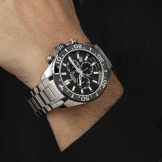 Festina RELOJ FESTINA SWISS MADE CHRONO SWISS MADE F20042/4 NEGRO CORREA DE ACERO INOXIDABLE 316L HOMBRE Ofertas especiales