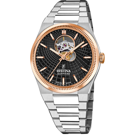 Festina RELOJ DE HOMBRE FESTINA SWISS MADE RIVÉ F20061/4 NEGRO Tienda de fábrica