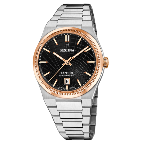 Festina RELOJ DE HOMBRE FESTINA SWISS MADE RIVÉ F20065/4 NEGRO Libre de impuestos